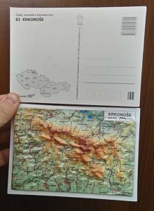 rub a líc plastické pohlednice Krkonoš