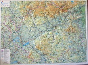 Karlovarský kraj plastická 1:100000